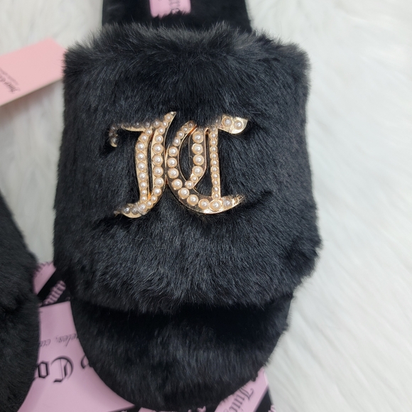 Juicy Couture Faux Fur Slides Slippers. - Picture 4 of 5
